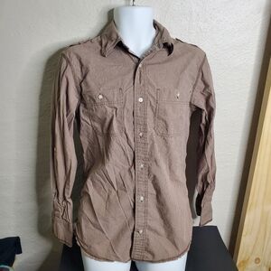 Urban Pipeline Button-Up Striped Flannel Shirt Men Size Small